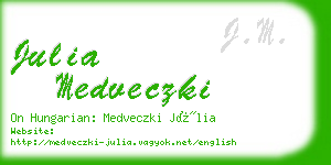 julia medveczki business card